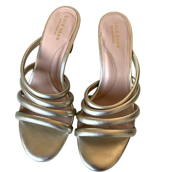 Cole Haan Adella Flare Heel Mul Sz 7.5 B Designer Leather Formal Elegant - Picture 3 of 10
